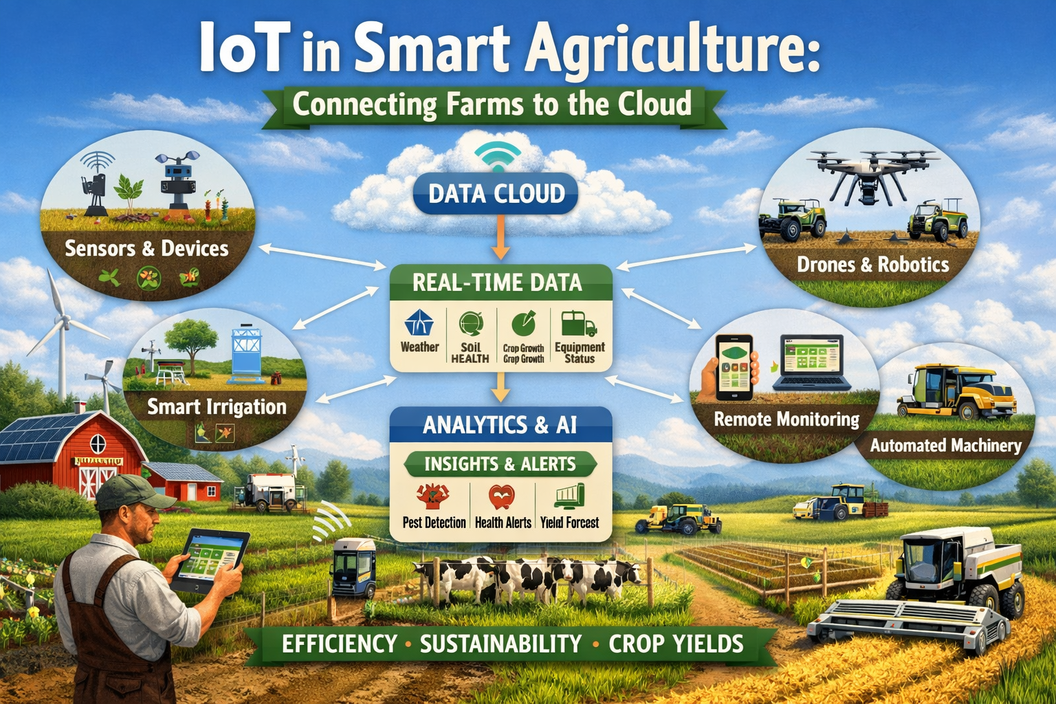 IoT in Smart Agriculture: Connecting Farms to the Cloud
