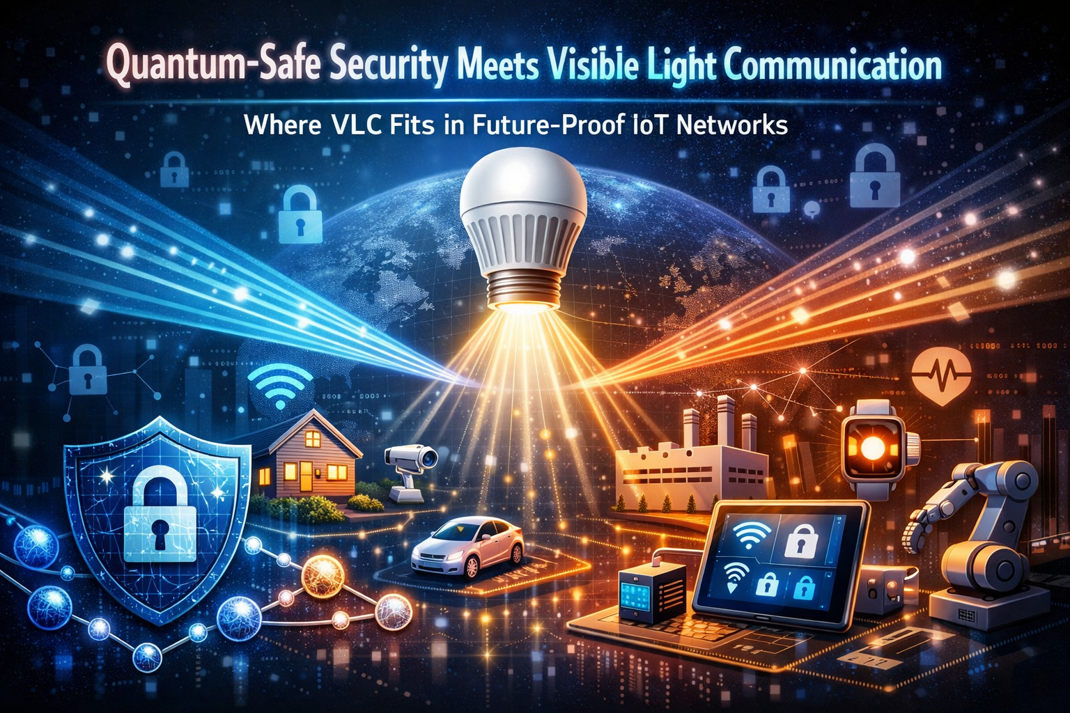 Quantum-Safe Security Meets Visible Light Communication: Where VLC Fits in Future-Proof IoT Networks